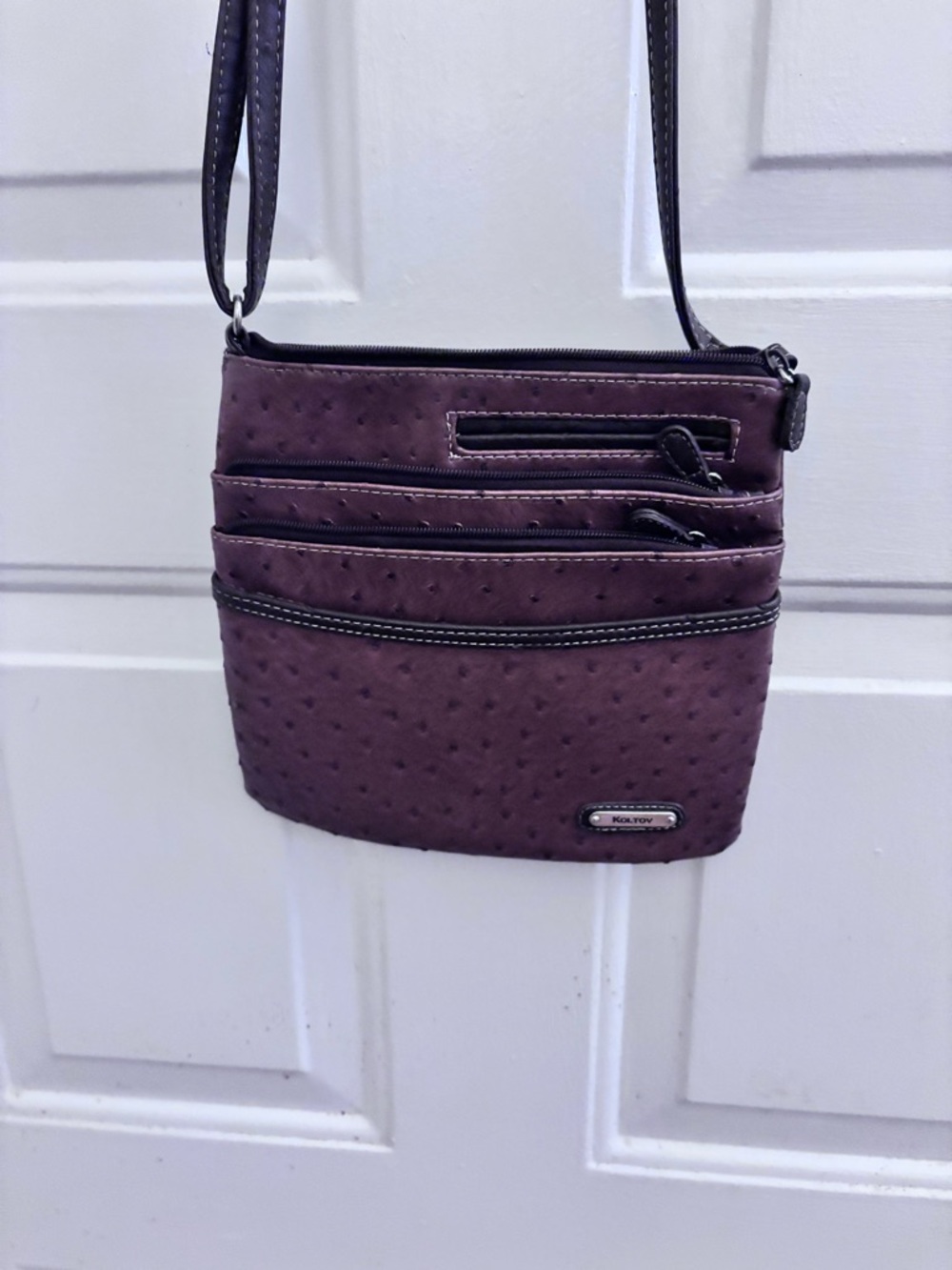 Everyday Brown Crossbody Bag with Multiple Zip Pockets - Picture 2 of 7